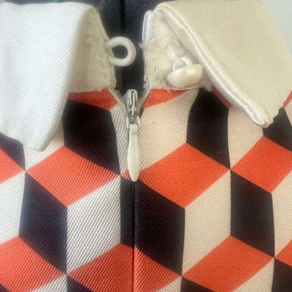 Vintage 60s Sz S Geometric Mod Mini Dress  #Velma  Scooby Doo 60s Housewife - Picture 8 of 16